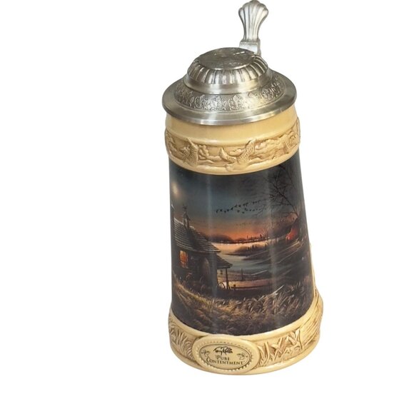 Hadley Coll. Perfect Getaway Series Terry Redlin Shoreline Neighbors Beer Stien - Picture 4 of 9